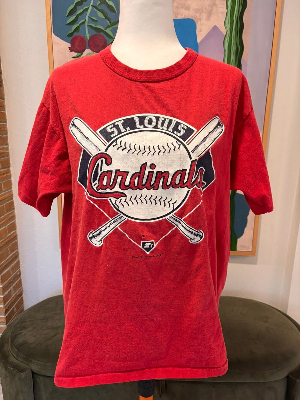 Vintage 1989 St. Louis Cardinals Starter MLB Baseball Graphic T-Shirt USA XL